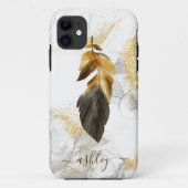Feather wassercolor art iPhone Case (Rückseite)