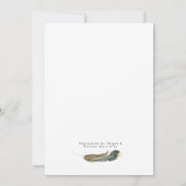 Feather Watercolor | Boho Birthday Invite Einladung (Rückseite)
