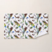Feather Watercolor Muster Badhandtuch Set (Handtuch)