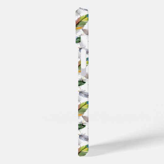 Feather Watercolor Muster Case-Mate iPhone Hülle (Rückseite / Links)