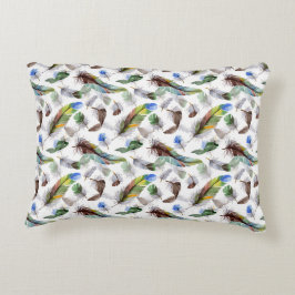 Feather Watercolor Muster Dekokissen