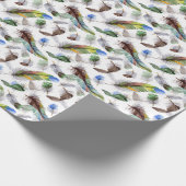 Feather Watercolor Muster Geschenkpapier (Ecke)