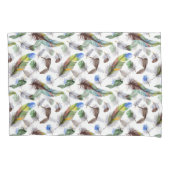 Feather Watercolor Muster Kissenbezug (Vorderseite)