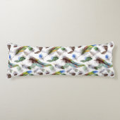 Feather Watercolor Muster Seitenschläferkissen (Vorderseite)