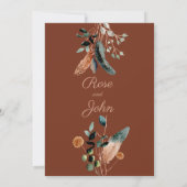 Feather Wedding Einladung (Rückseite)