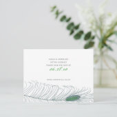 Feather Wedding II Ankündigungspostkarte (Stehend Vorderseite)