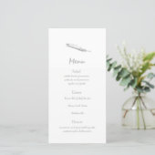 Feather Wedding Menu (Stehend Vorderseite)