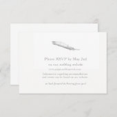 Feather Wedding Response Card Einladung (Vorne/Hinten)