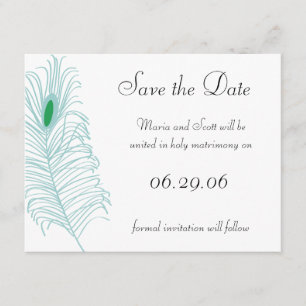 Feather Wedding Save The Date