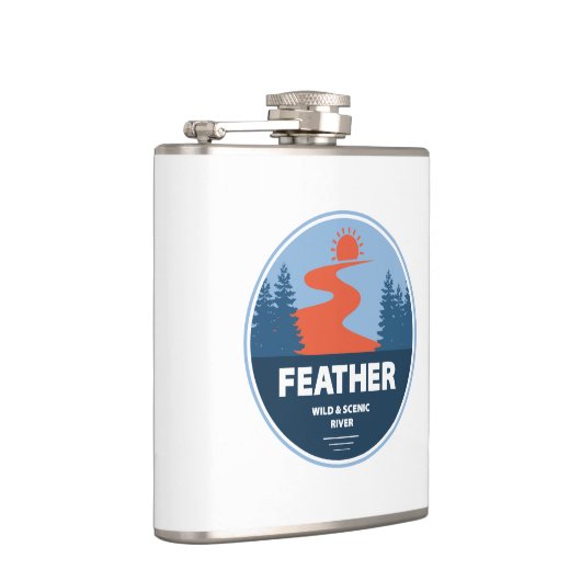 Feather Wild and Landschaftlich River Flachmann (Rechts)