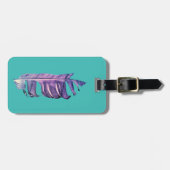 Feather zeichne originelle Kunstillustrierung Gepäckanhänger (Vorderseite horizontal)