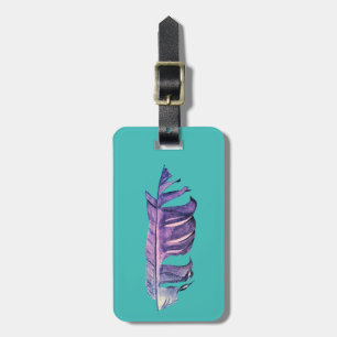 Feather zeichne originelle Kunstillustrierung Gepäckanhänger