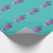 Feather zeichne originelle Kunstillustrierung Geschenkpapier (Ecke)