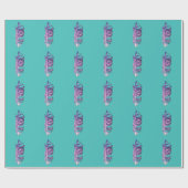 Feather zeichne originelle Kunstillustrierung Geschenkpapier (Flach)