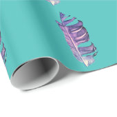 Feather zeichne originelle Kunstillustrierung Geschenkpapier (Rolleneckpunkt)