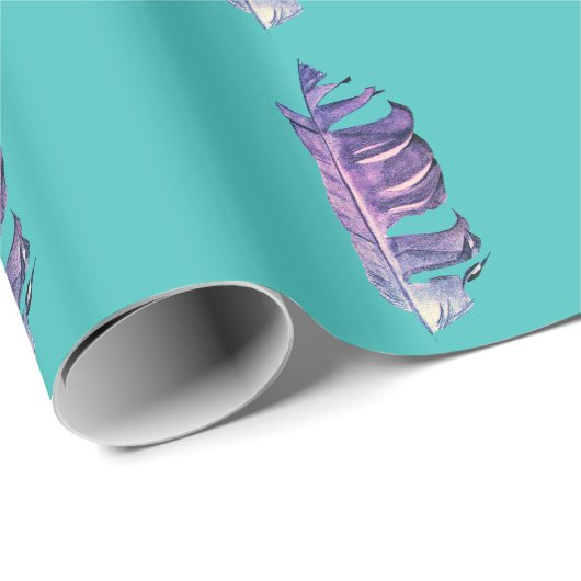 Feather zeichne originelle Kunstillustrierung Geschenkpapier (Rolleneckpunkt)