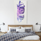Feather zeichne originelle Kunstillustrierung Leinwanddruck (Insitu (Schlafzimmer))