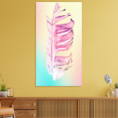 Feather zeichne originelle Kunstillustrierung Leinwanddruck (Insitu (Wohnzimmer))