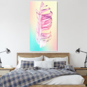 Feather zeichne originelle Kunstillustrierung Leinwanddruck (Insitu (Schlafzimmer))