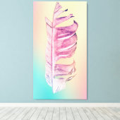 Feather zeichne originelle Kunstillustrierung Leinwanddruck (Insitu (Holzboden))