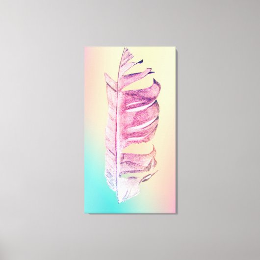 Feather zeichne originelle Kunstillustrierung Leinwanddruck (Vorderseite)