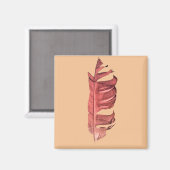 Feather zeichne originelle Kunstillustrierung Magnet (Vorderseite/Rückseite)