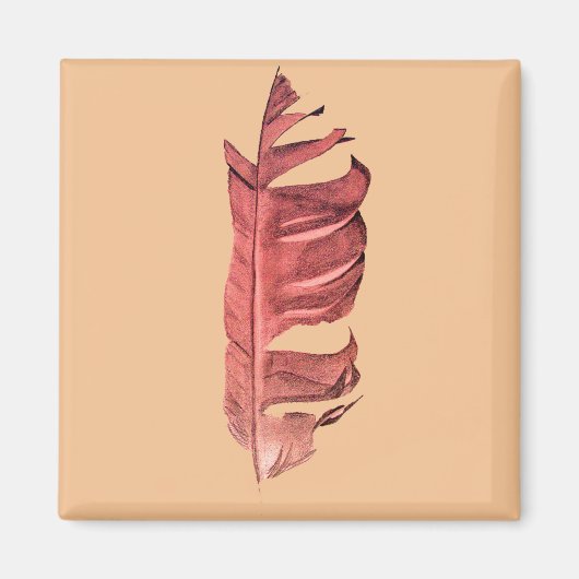 Feather zeichne originelle Kunstillustrierung Magnet (Vorne)