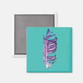 Feather zeichne originelle Kunstillustrierung Magnet (Vorderseite/Rückseite)