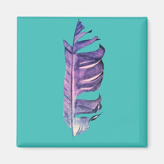 Feather zeichne originelle Kunstillustrierung Magnet (Vorne)