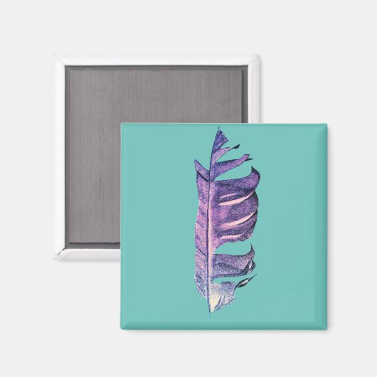 Feather zeichne originelle Kunstillustrierung Magnet (Vorderseite/Rückseite)