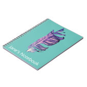 Feather zeichne originelle Kunstillustrierung Notizblock (Linke Seite)