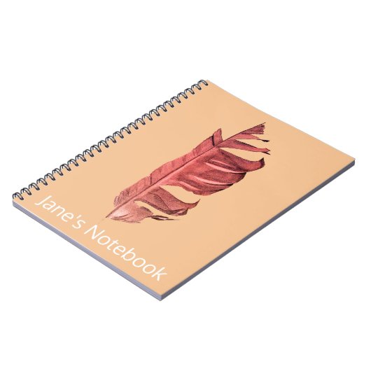 Feather zeichne originelle Kunstillustrierung Notizblock (Linke Seite)