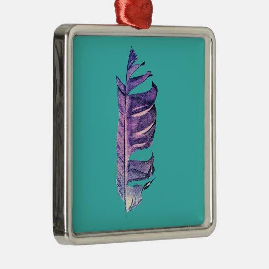 Feather zeichne originelle Kunstillustrierung Ornament Aus Metall (Rechts)