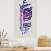 Feather zeichne originelle Kunstillustrierung Poster (Küche)