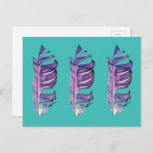 Feather zeichne originelle Kunstillustrierung Postkarte (Vorne/Hinten)