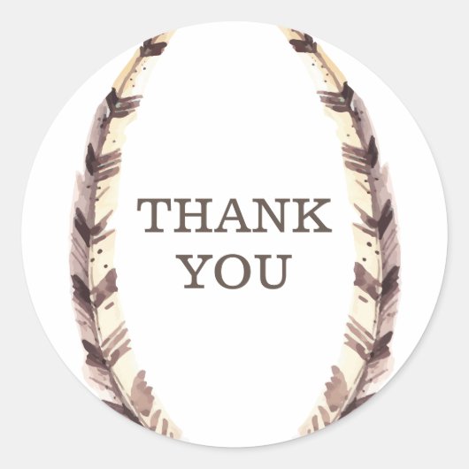 Featherboard Border Danke Stickers (Vorderseite)