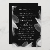 Feathered 1920's Wedding Einladung 3 (Vorne/Hinten)