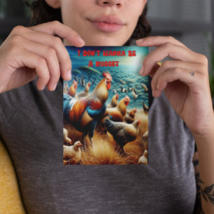 Feathered Ansammlung: Hühner auf der Wiese spielen Postkarte