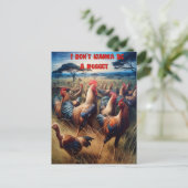 Feathered Ansammlung: Roaming für Hühner Postkarte (Stehend Vorderseite)