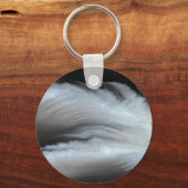 Feathered Black Agate cooler Naturstein Schlüsselanhänger (Vorderseite)