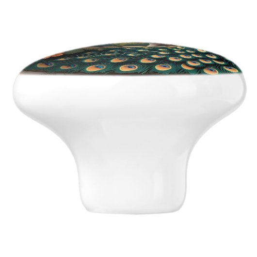 Feathered Bloom Keramikknauf (Seitenansicht)