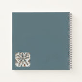 Feathered-Blume Notizblock (Rückseite)