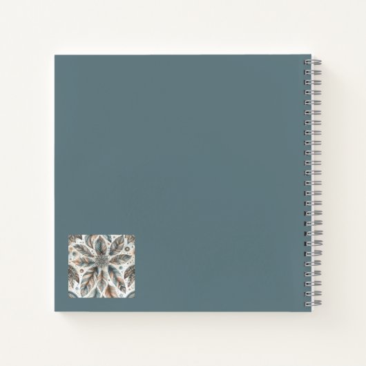 Feathered-Blume Notizblock (Rückseite)