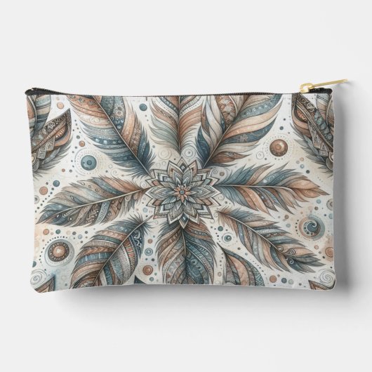 Feathered-Blume Zubehörtasche (Rückseite)