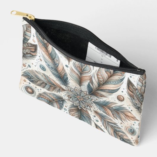 Feathered-Blume Zubehörtasche (Offen)