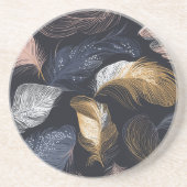 Feathered Bohemisch Round Sandstone Untersetzer (Vorne)