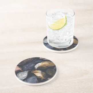 Feathered Bohemisch Round Sandstone Untersetzer