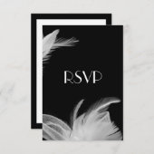 Feathered der 1920er Jahre UAWG RSVP Karte (Vorne/Hinten)