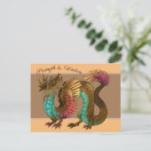 Feathered Dragon Postkarte (Stehend Vorderseite)