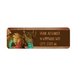 Feathered Dragon Return Address Label